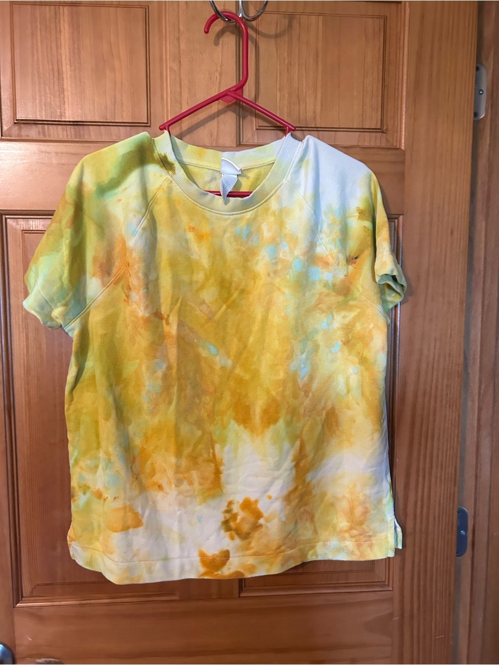 H&M Yellow Tie-Dye Short Sleeve Tee
